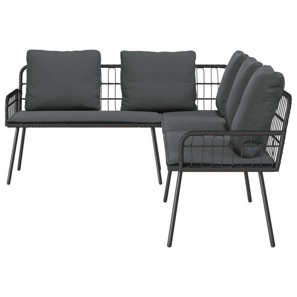 Anthrazit Gartensofa mit Kissen