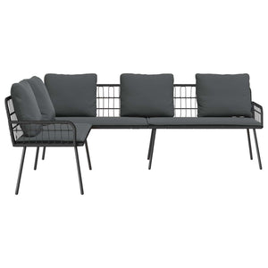 Anthrazit Gartensofa mit Kissen