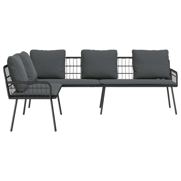 Anthrazit Gartensofa mit Kissen