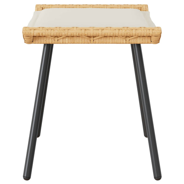 Gartenhocker mit Kissen, 2er Set