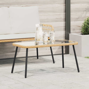 Poly Rattan Couchtisch Braun/Schwarz