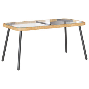 Poly Rattan Couchtisch Braun/Schwarz