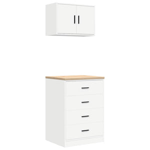 Garagenschränke, 2er Set, Weiß