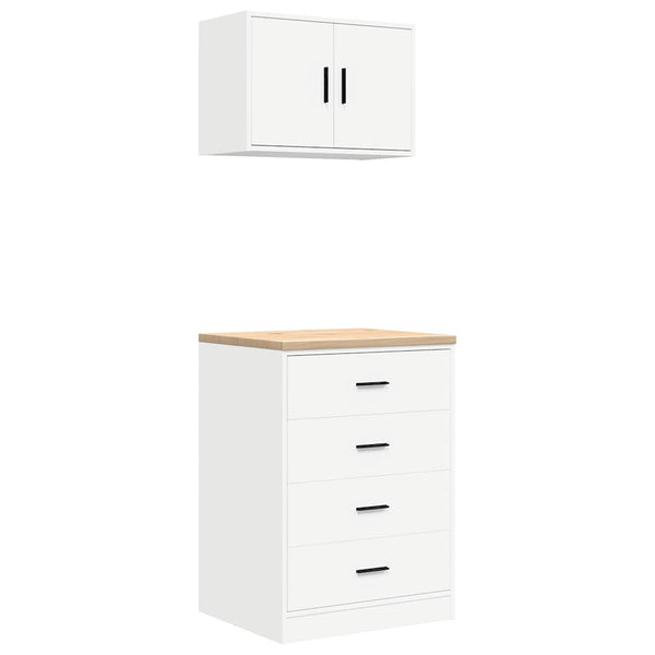 Garagenschränke, 2er Set, Weiß