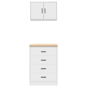 Garagenschränke, 2er Set, Weiß