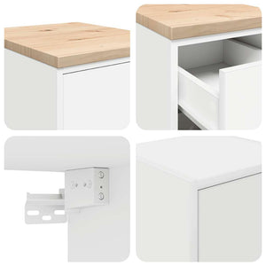 Garagenschränke, 2er Set, Weiß
