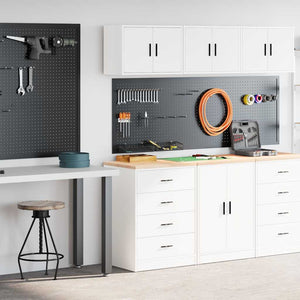 Garagenschränke, 2er Set, Weiß