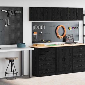 Garagenschränke, 2er-Set, Schwarz
