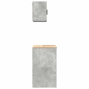 2er-Set Garagenschränke Betongrau