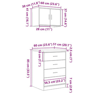 Garagenschränke 2er-Set Altholz-Optik
