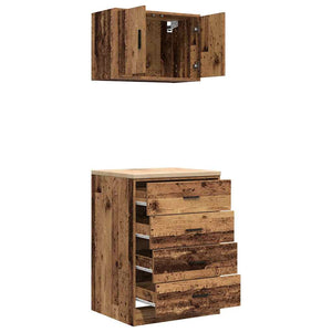 Garagenschränke 2er-Set Altholz-Optik