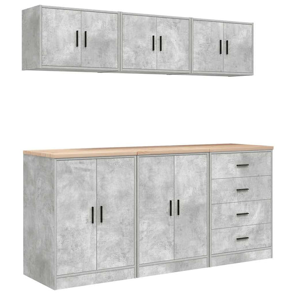 Garagenschränke 6er Set Betongrau