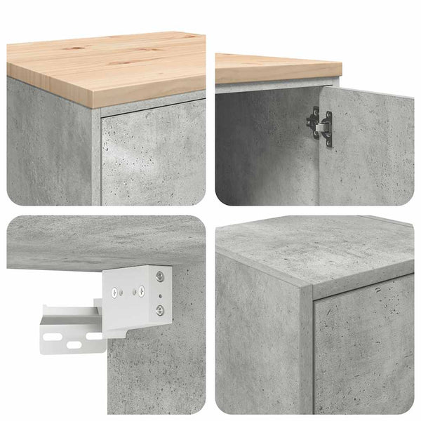 Garagenschränke 6er Set Betongrau