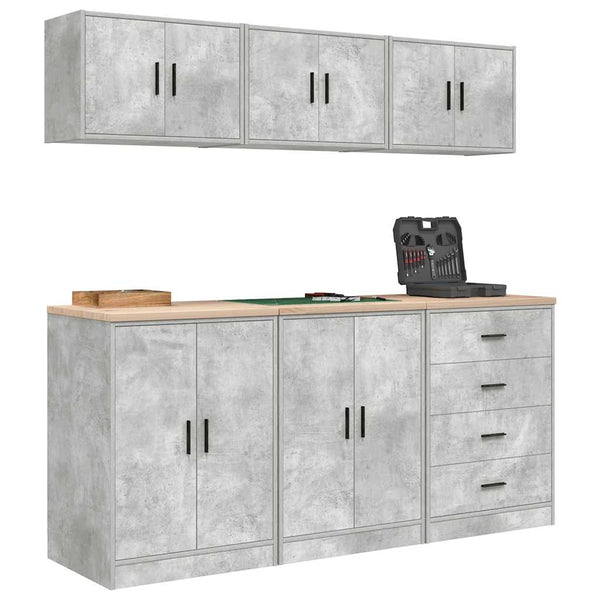 Garagenschränke 6er Set Betongrau