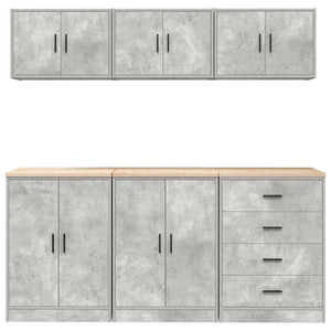 Garagenschränke 6er Set Betongrau