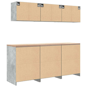Garagenschränke 6er Set Betongrau