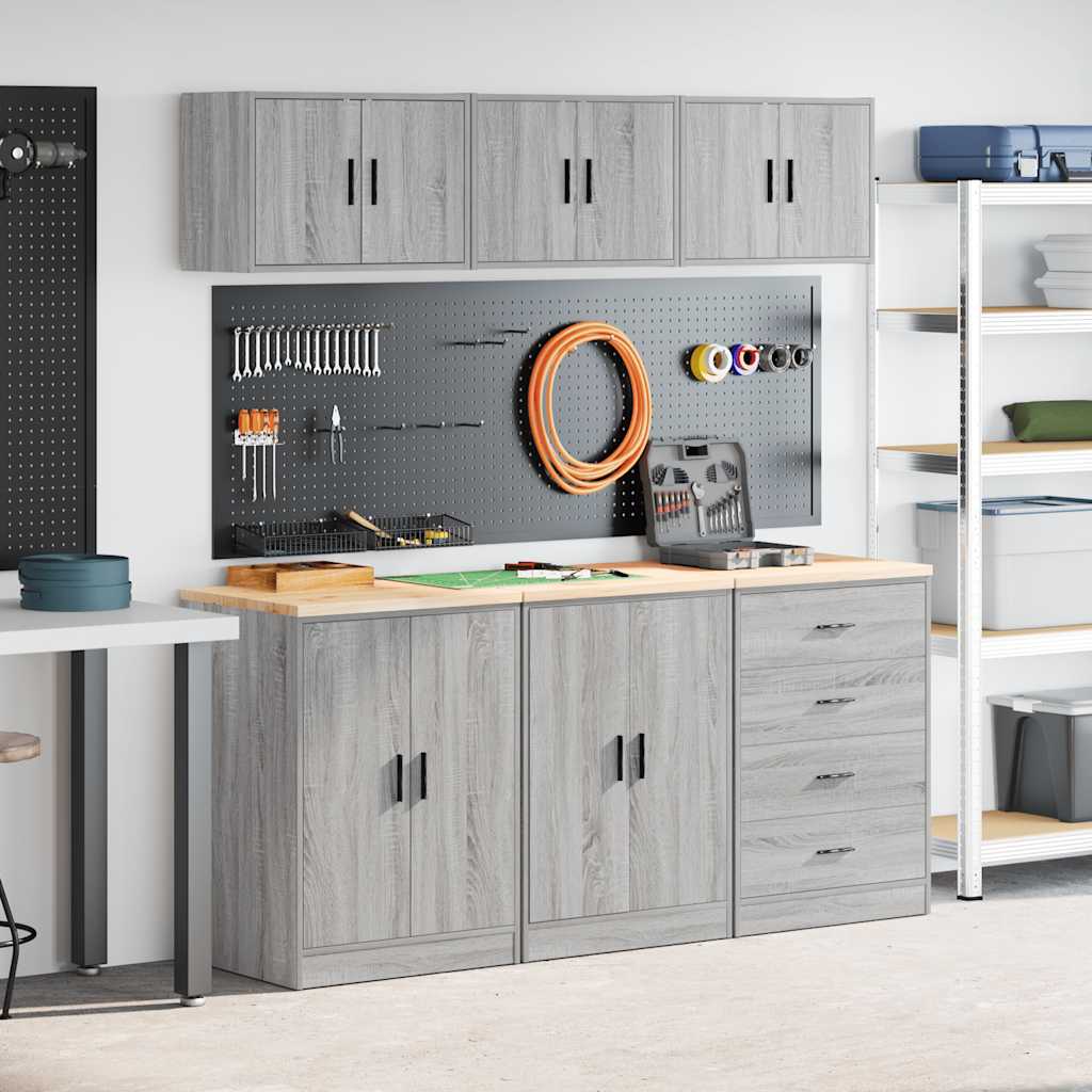 Garagenschränke 6er Set Grau Sonoma