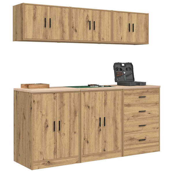 Garagenschränke 6 Stk. Artisan Eiche