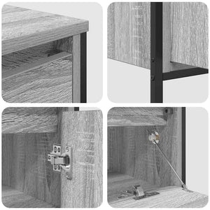 Badezimmermöbel Set Grau Sonoma mit Regal