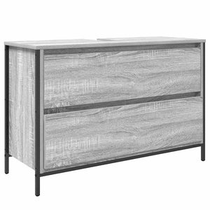 Badezimmermöbel Set Grau Sonoma mit Regal