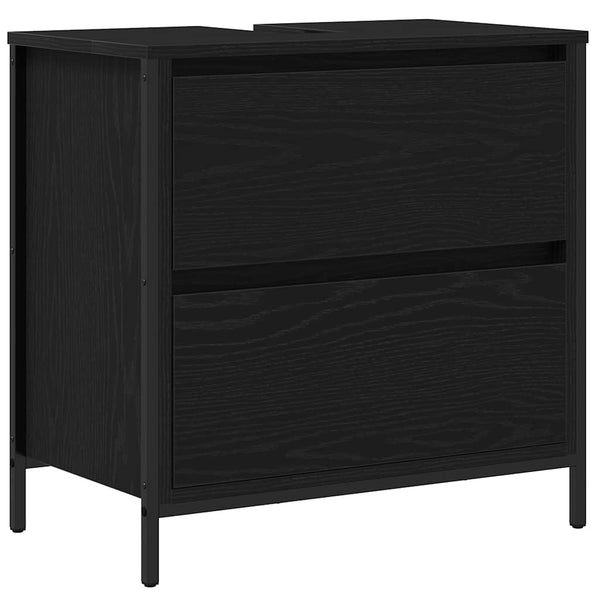 Badezimmermöbel Set mit Regal Schwarz