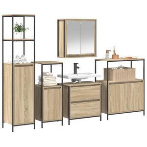 Badezimmermöbel Set Beige mit Regal
