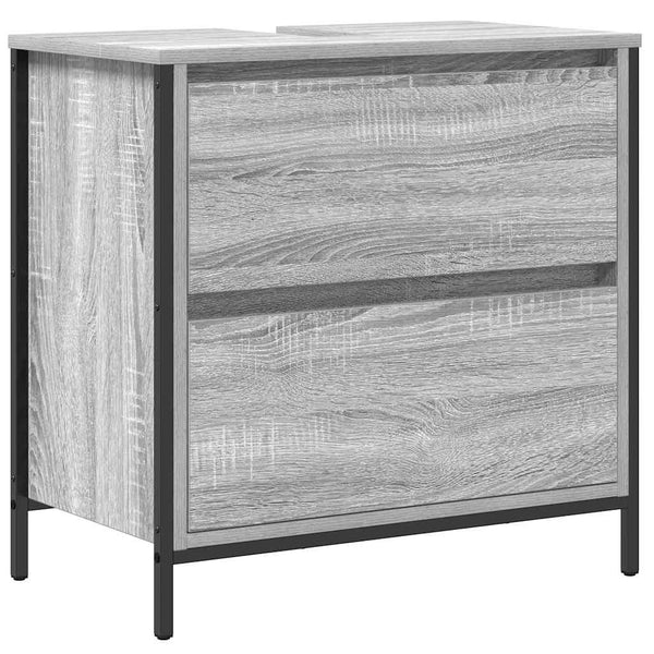 Graues Badezimmermöbel-Set mit Regal, 5-teilig