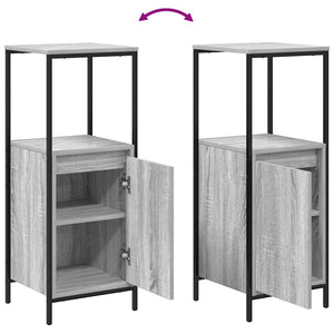 Graues Badezimmermöbel-Set mit Regal, 5-teilig