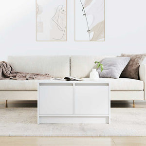 Couchtisch Weiß mit Schubladen 70,5x70x40 cm