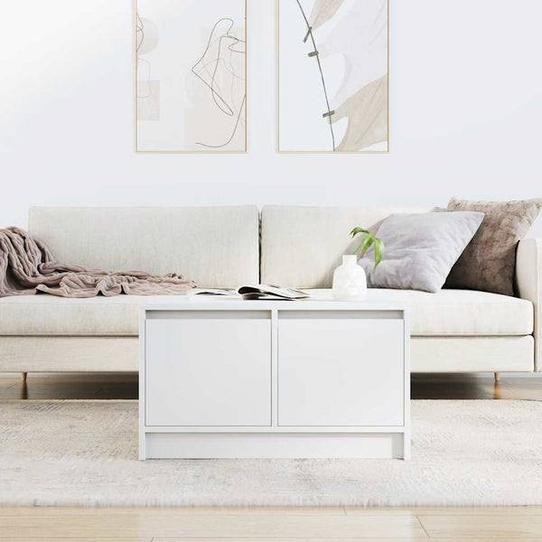Couchtisch Weiß mit Schubladen 70,5x70x40 cm