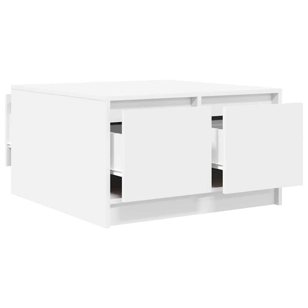 Couchtisch Weiß mit Schubladen 70,5x70x40 cm