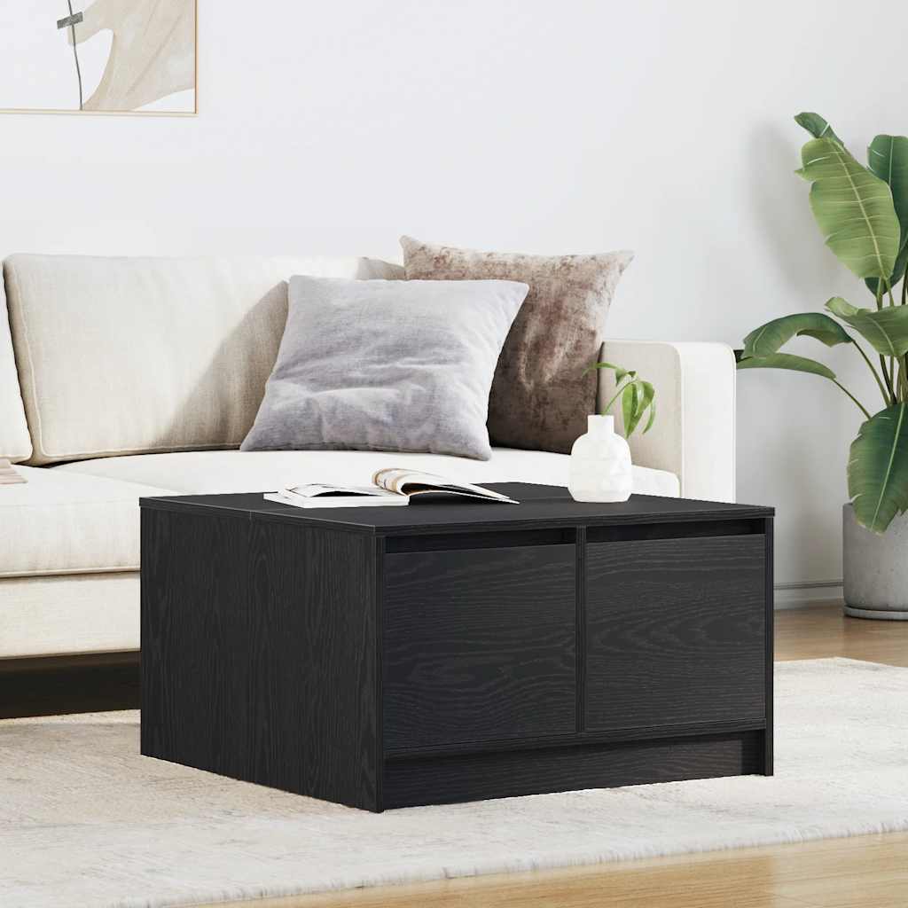 Couchtisch Schwarz Eichenoptik mit Schubladen