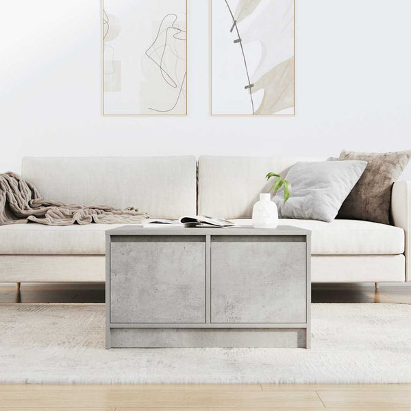 Couchtisch Betongrau mit Schubladen 70,5x70 cm