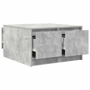 Couchtisch Betongrau mit Schubladen 70,5x70 cm