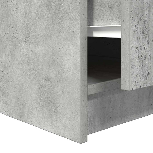 Couchtisch Betongrau mit Schubladen 70,5x70 cm