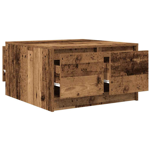 Couchtisch mit Schubladen, Altholz-Optik