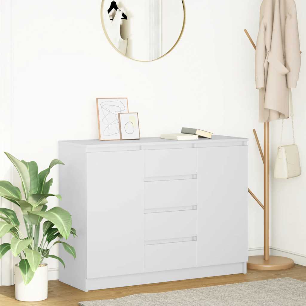 Sideboard Weiß mit Schubladen 100,5 cm