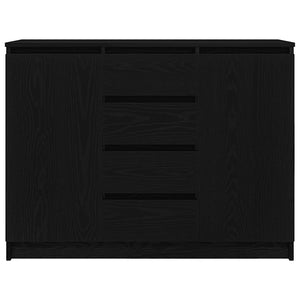 Sideboard Schwarz Eichen-Optik 100,5 cm
