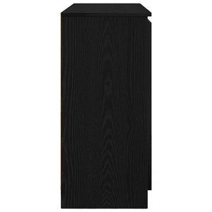 Sideboard Schwarz Eichen-Optik 100,5 cm