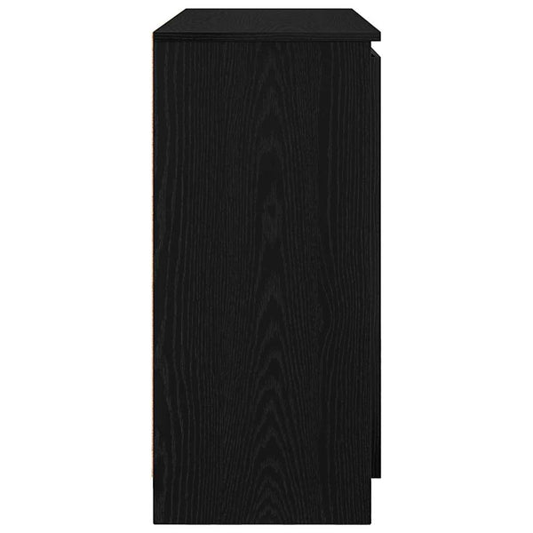 Sideboard Schwarz Eichen-Optik 100,5 cm
