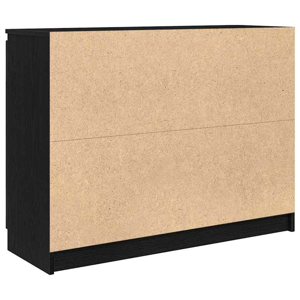 Sideboard Schwarz Eichen-Optik 100,5 cm