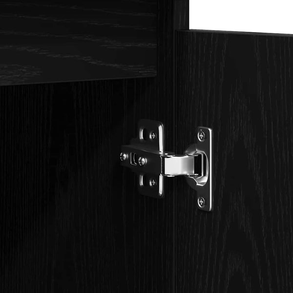Sideboard Schwarz Eichen-Optik 100,5 cm