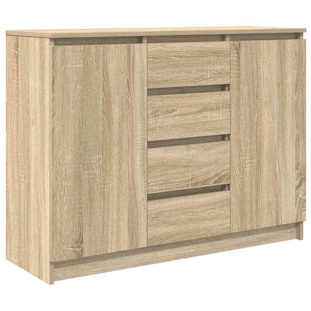 vidaXL Sideboard with Drawers Sonoma Oak 100.5x35x76 cm
