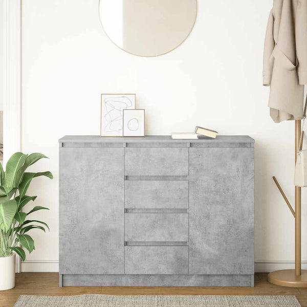 Sideboard Betongrau mit Schubladen 100,5 cm