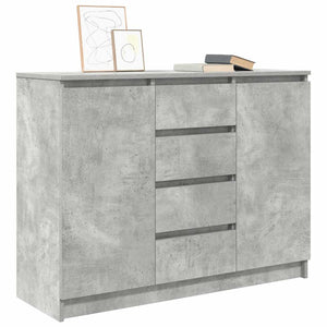 Sideboard Betongrau mit Schubladen 100,5 cm