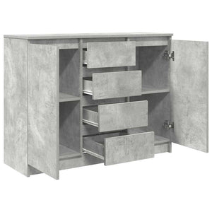 Sideboard Betongrau mit Schubladen 100,5 cm