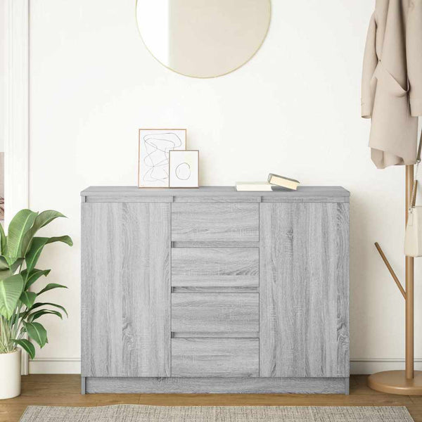 Graues Sideboard Sonoma mit Schubladen, 100,5 cm