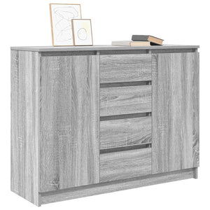 Graues Sideboard Sonoma mit Schubladen, 100,5 cm