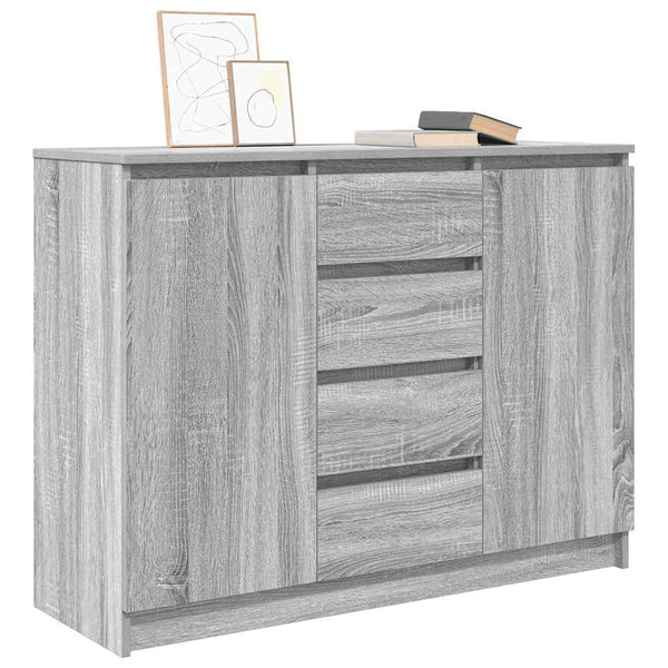 Graues Sideboard Sonoma mit Schubladen, 100,5 cm
