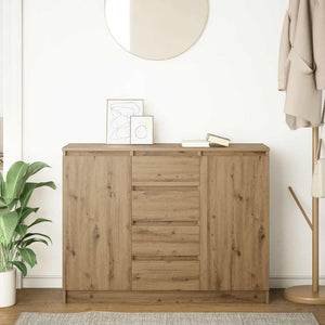 vidaXL Sideboard with Drawers Artisan Oak 100.5x35x76 cm